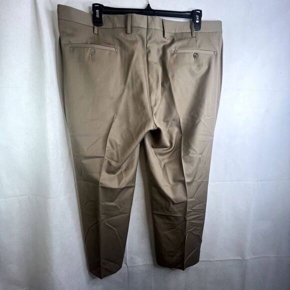 Paul Fredrick Tailored Fit 100% Wool Tan Dress Pants Size 42R/25 - Picture 2 of 8